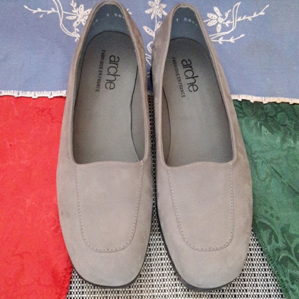 France   arche FABRIQUE EN  FRANCE Gray Suede Shoes